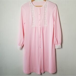 Vintage inspired night time robe pink medium